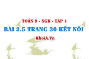 Bài 2.5 trang 30 Toán 9 Kết nối tri thức Tập 1